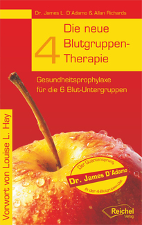 Cover in mittlerer Größe vom E-Book Die neue 4-Blutgruppen-Therapie von D'Adamo, James L.; Richards, Allan mit der ISBN-13 978-3-945574-07-2